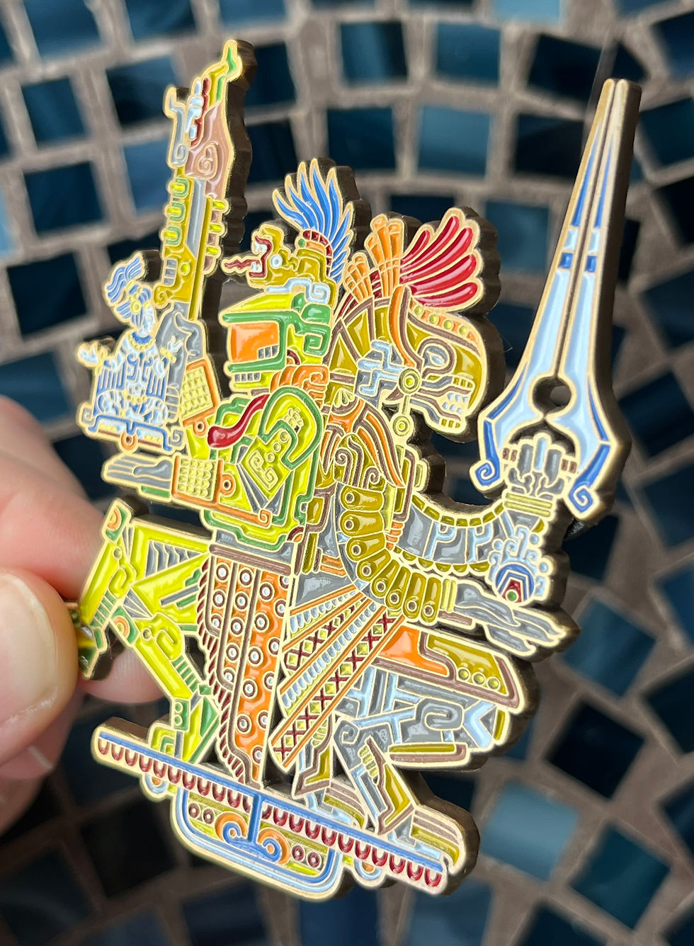 Thumbnail: halo gods among enamel pin gold