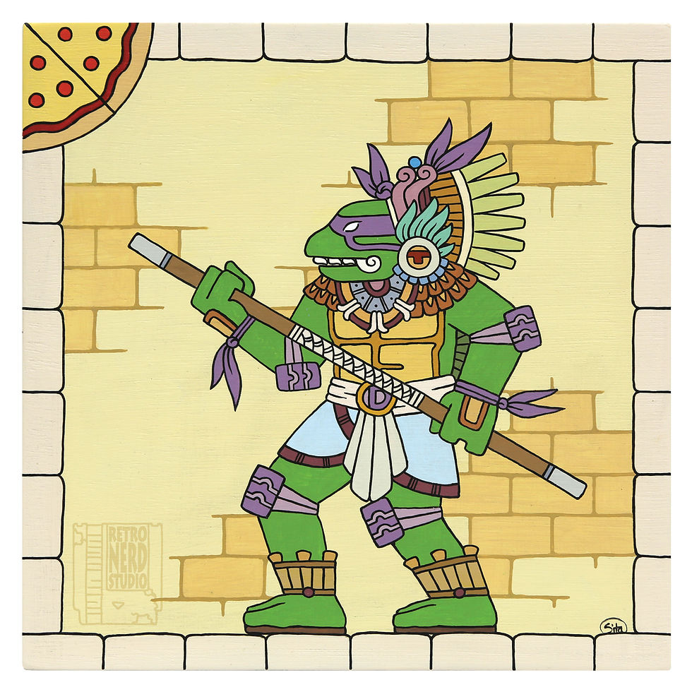 Thumbnail: mayan aztec Donatello art print