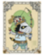 mayan aztec animal crossing lucky art print