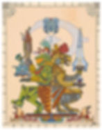 mayan aztec halo art print