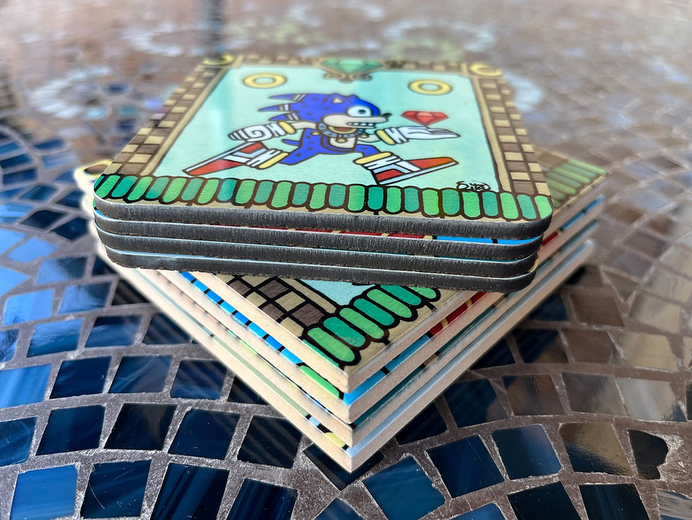 Thumbnail: Mayan Aztec Sonic the Hedgehog coaster sets