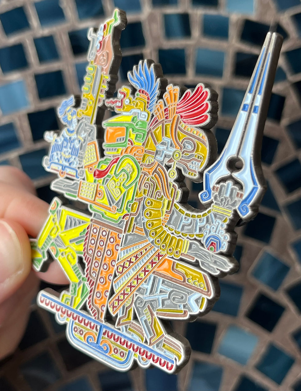 Thumbnail: halo gods among enamel pin silver