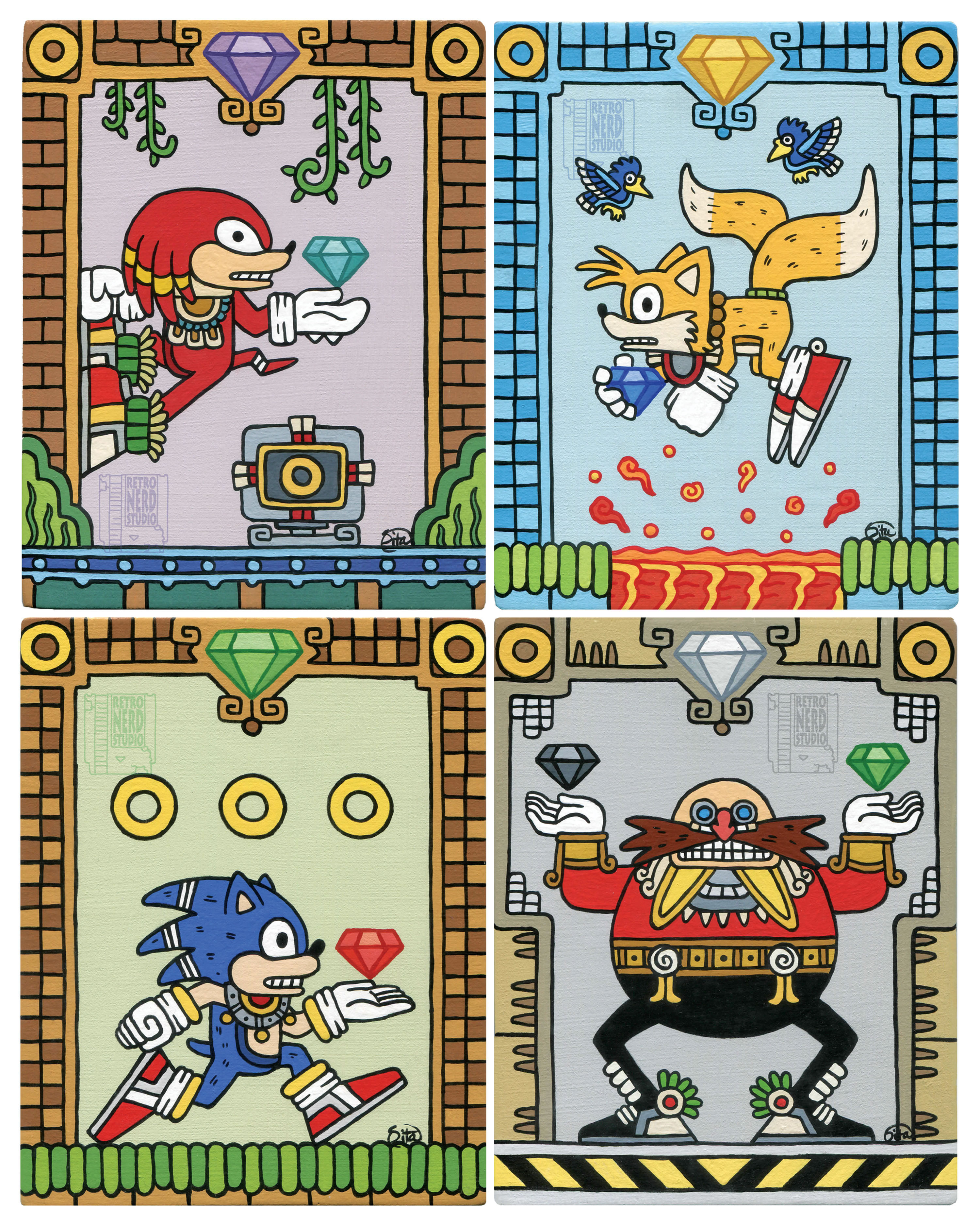 Sonic the Hedgehog inspired art prints