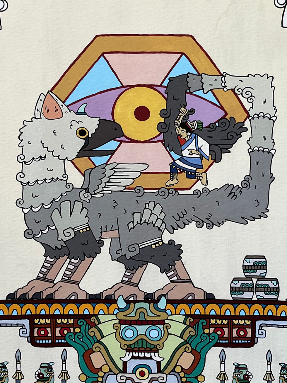Thumbnail: mayan aztec the last guardian trico art print