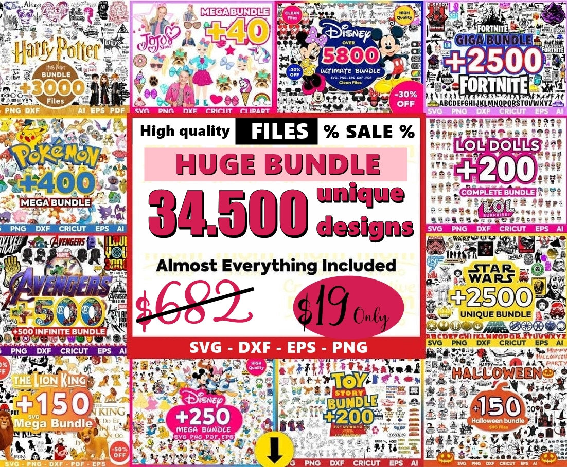 Download 34 500 Svg Huge Bundle Panda Svg PSD Mockup Templates