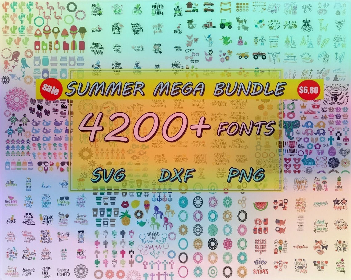 SUMMER MEGABUNDLE 4200+ & Fonts