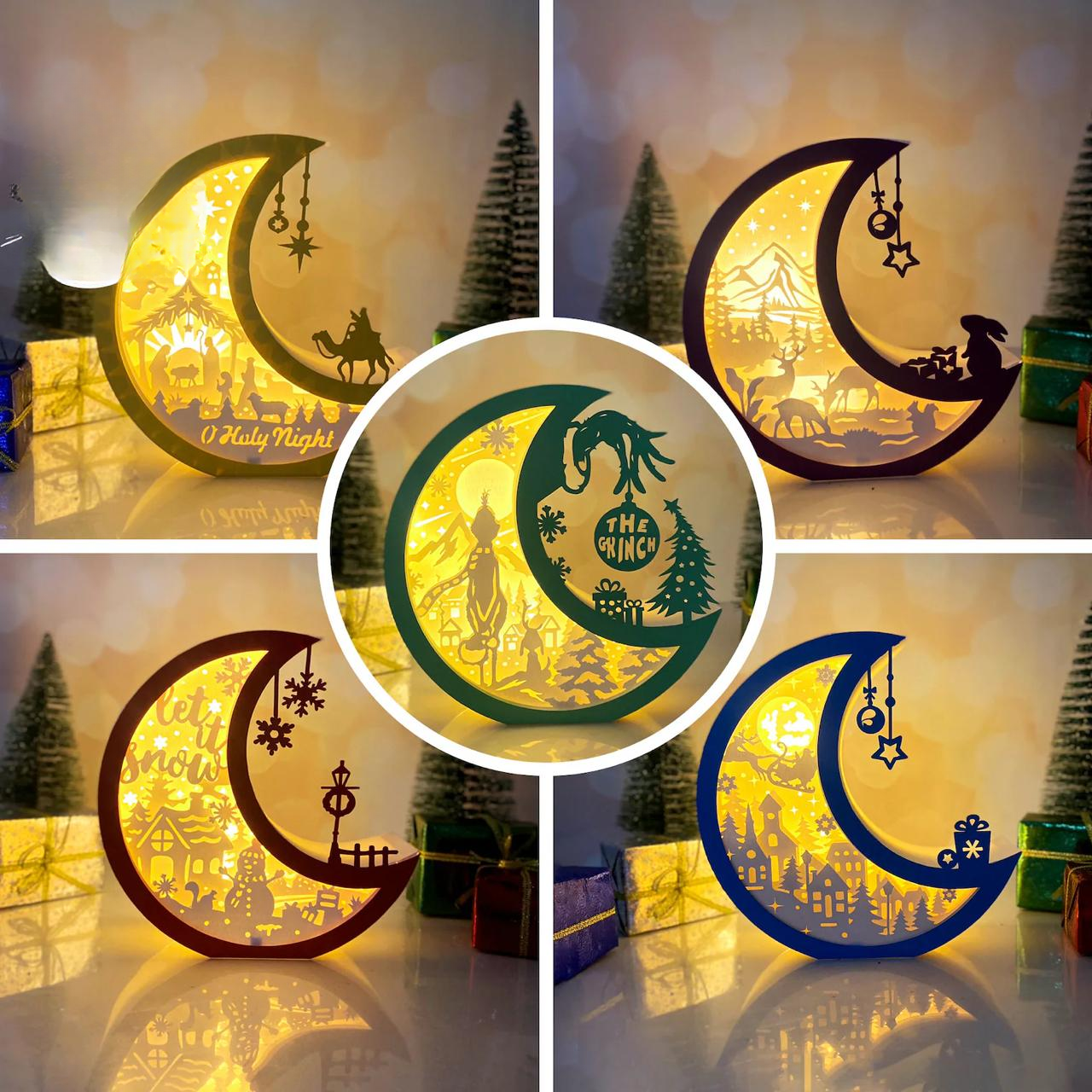 5 designs Christmas Shadow Box