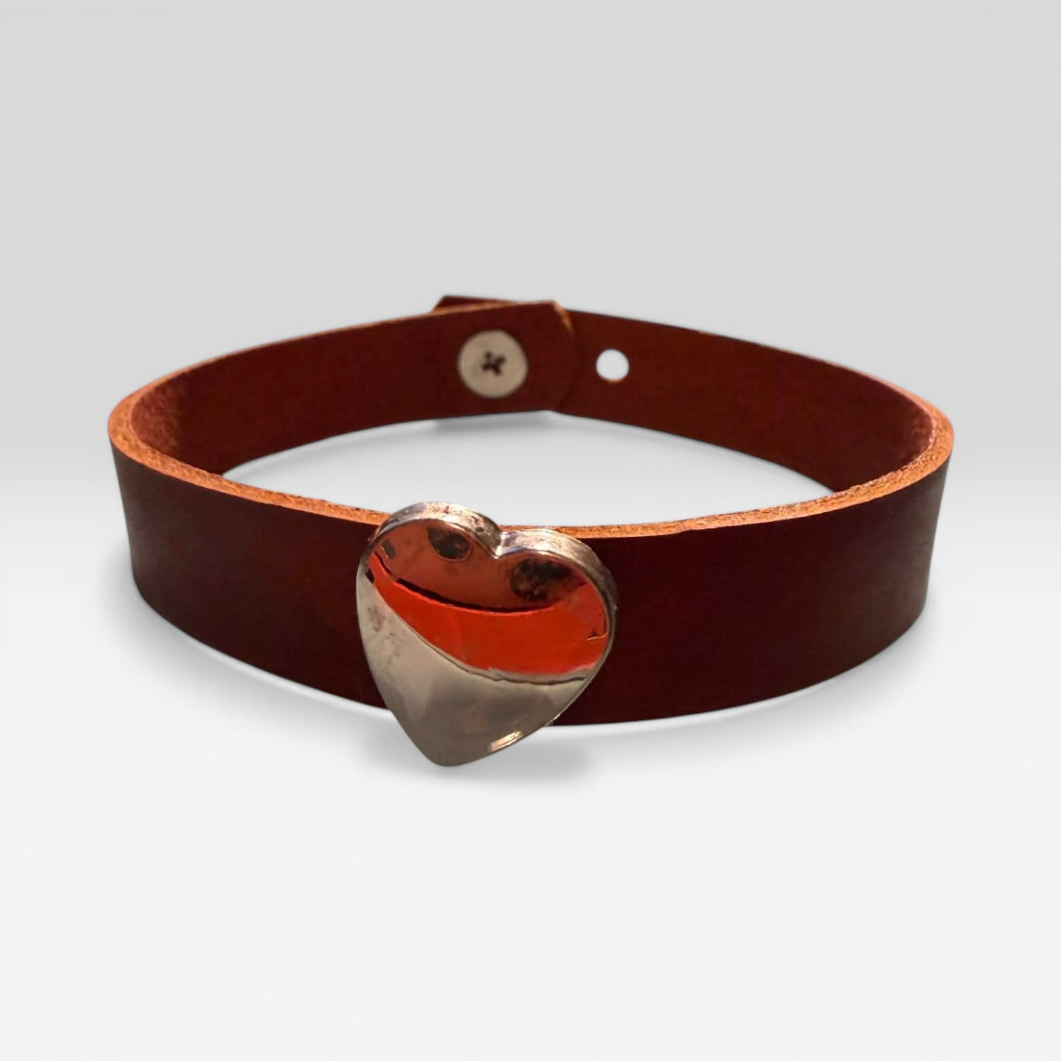 Bracelet en cuir cœur fondant