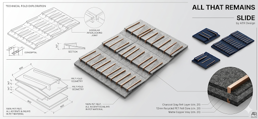 ATR Slide PET acoustic panel mid and low frequency modular panel