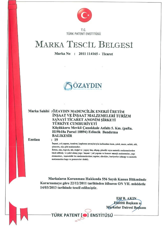 Mzarka Tescil Blgessi