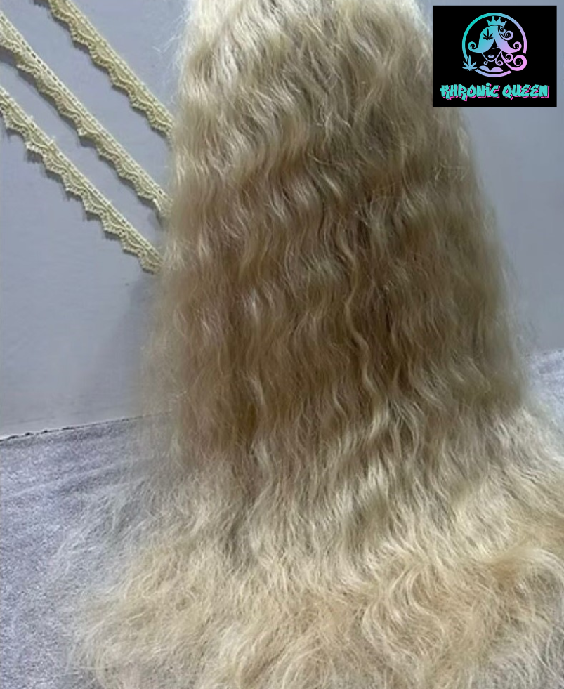KHRONIC QUEEN ®️ RAW INDIAN GOLDEN CURLY WIG – RAW INDIAN HAIR