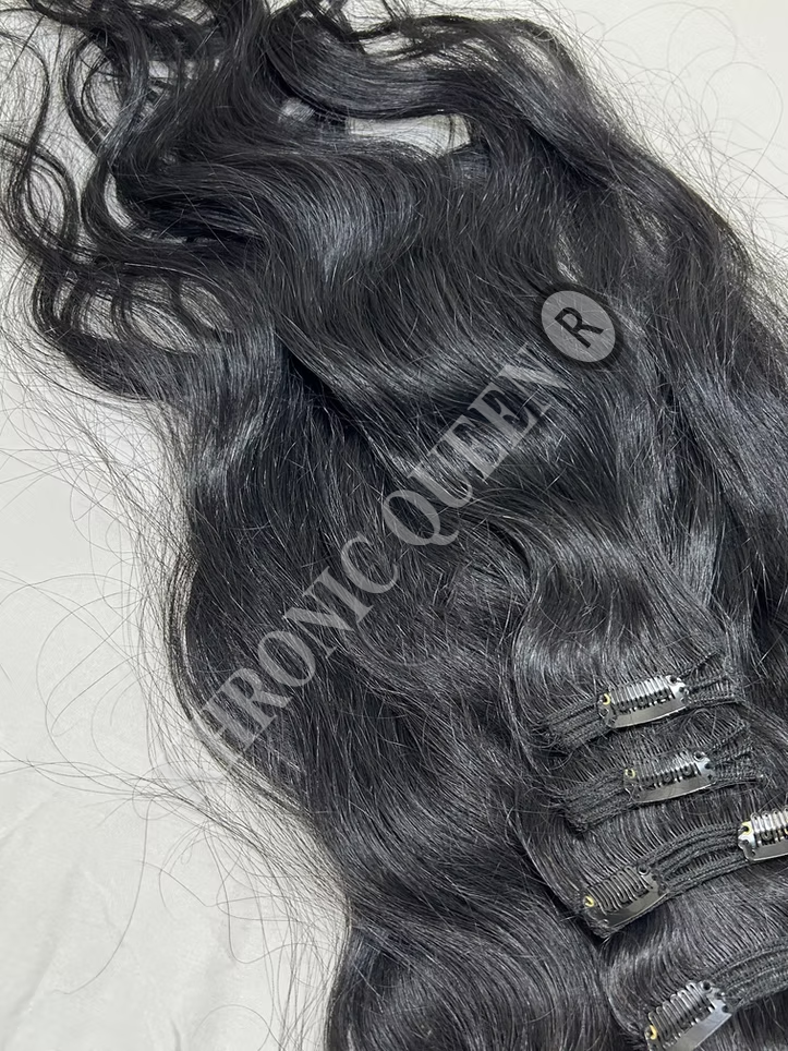Thumbnail: KHRONIC QUEEN ®️ NATURAL WAVY CLIP-ONS HAIR EXTENSIONS