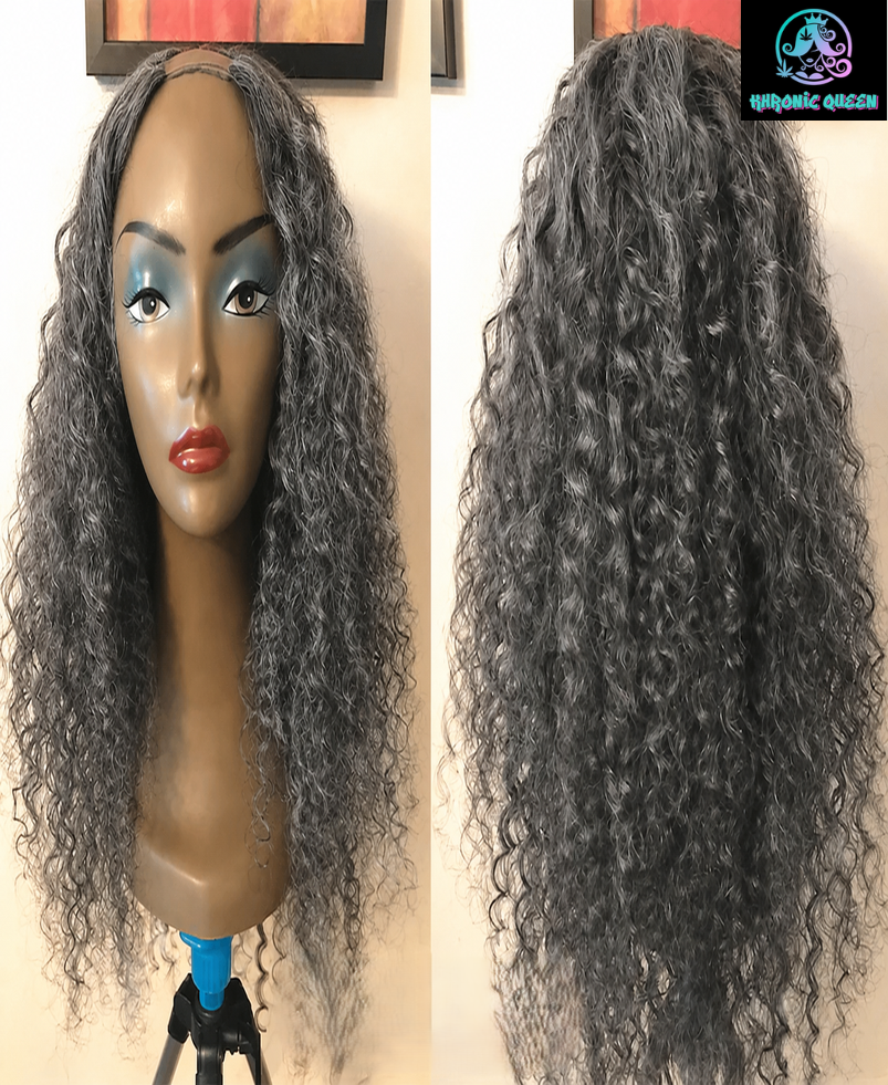 KHRONIC QUEEN ®️ RAW INDIAN SILVER CURLY U-PART - RAW INDIAN HAIR