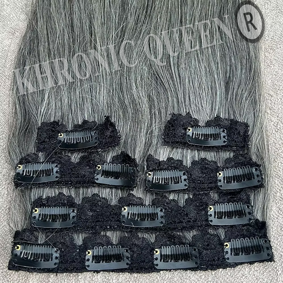 Black mechanical components arranged on surface