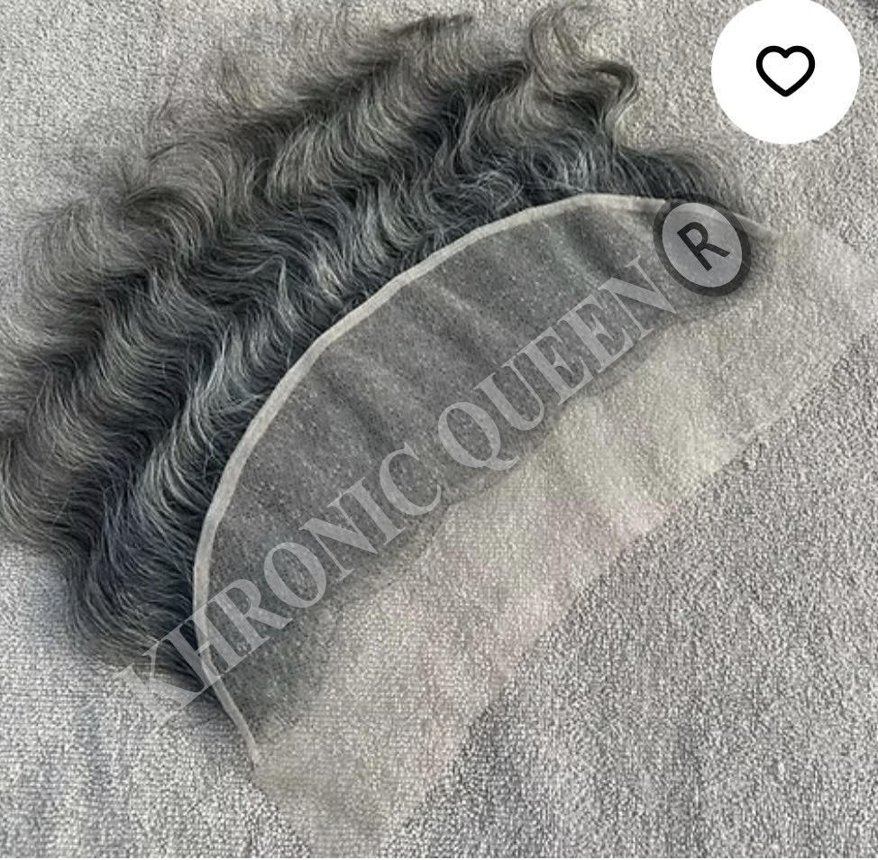 Miniatura: KHRONIC QUEEN ®️ GREY WAVY FRONTAL - RAW INDIAN HAIR