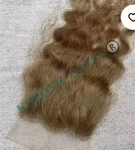 Thumbnail: KHRONIC QUEEN ®️ HONEY BLONDE WAVY CLOSURES – RAW INDIAN HAIR