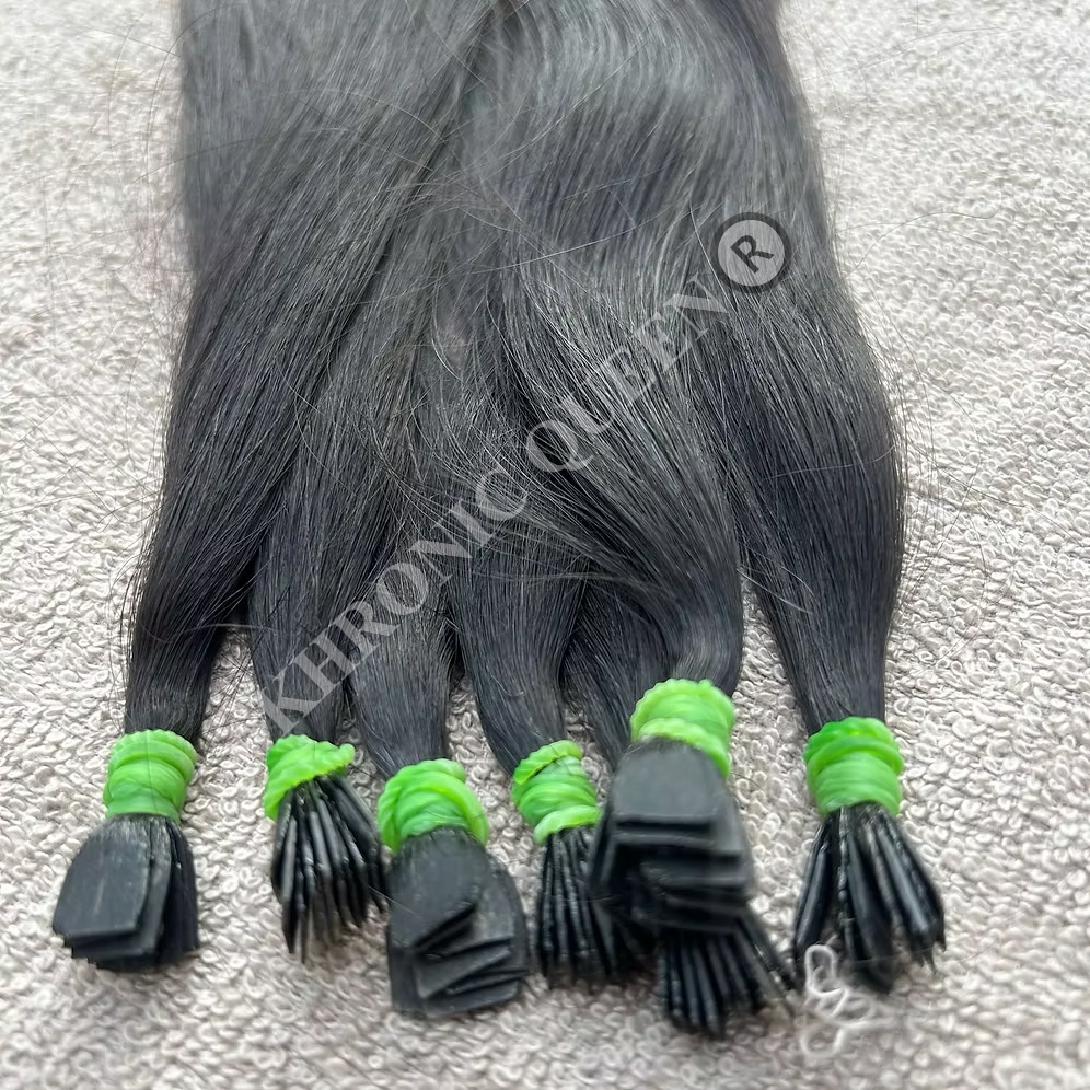 KHRONIC QUEEN ®️ STRAIGHT TIPS HAIR EXTENSIONS (U-TIP, V-TIP, I-TIP, FLAT TIP &