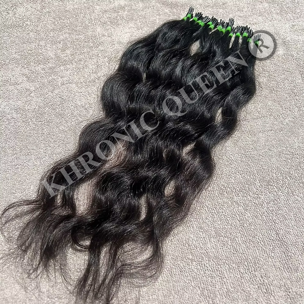 Thumbnail: KHRONIC QUEEN ®️ NATURAL WAVY TIPS HAIR (U-TIP, V-TIP, I-TIP, FLAT TIP & NANO)