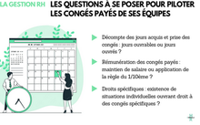 Les infos de base pour piloter les congés payés de ses équipes