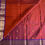 Thumbnail: Magical rust mix brick red with purple designer pure silk with intricate borders