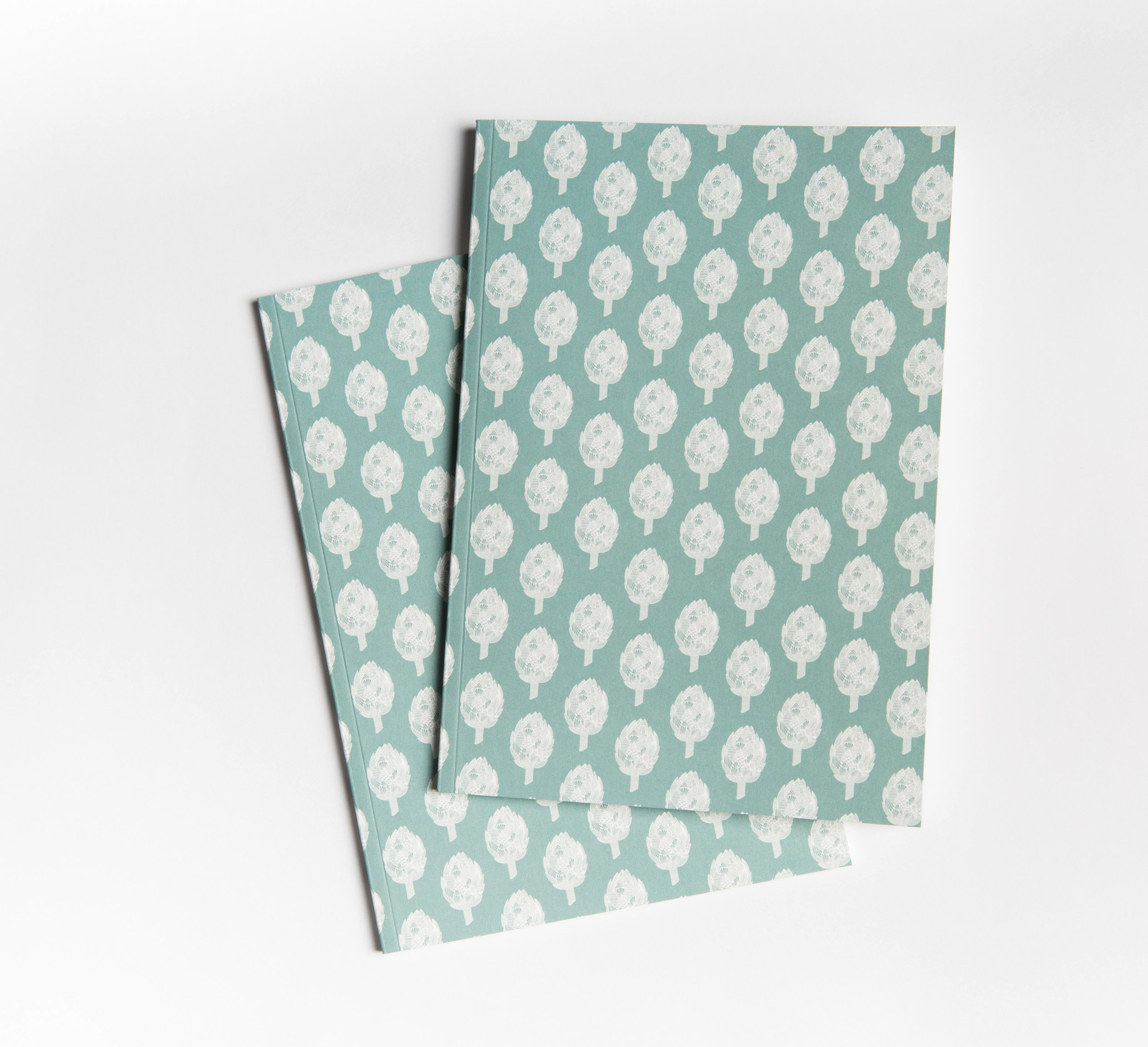 NOTIZBUCH Artischocke Allover