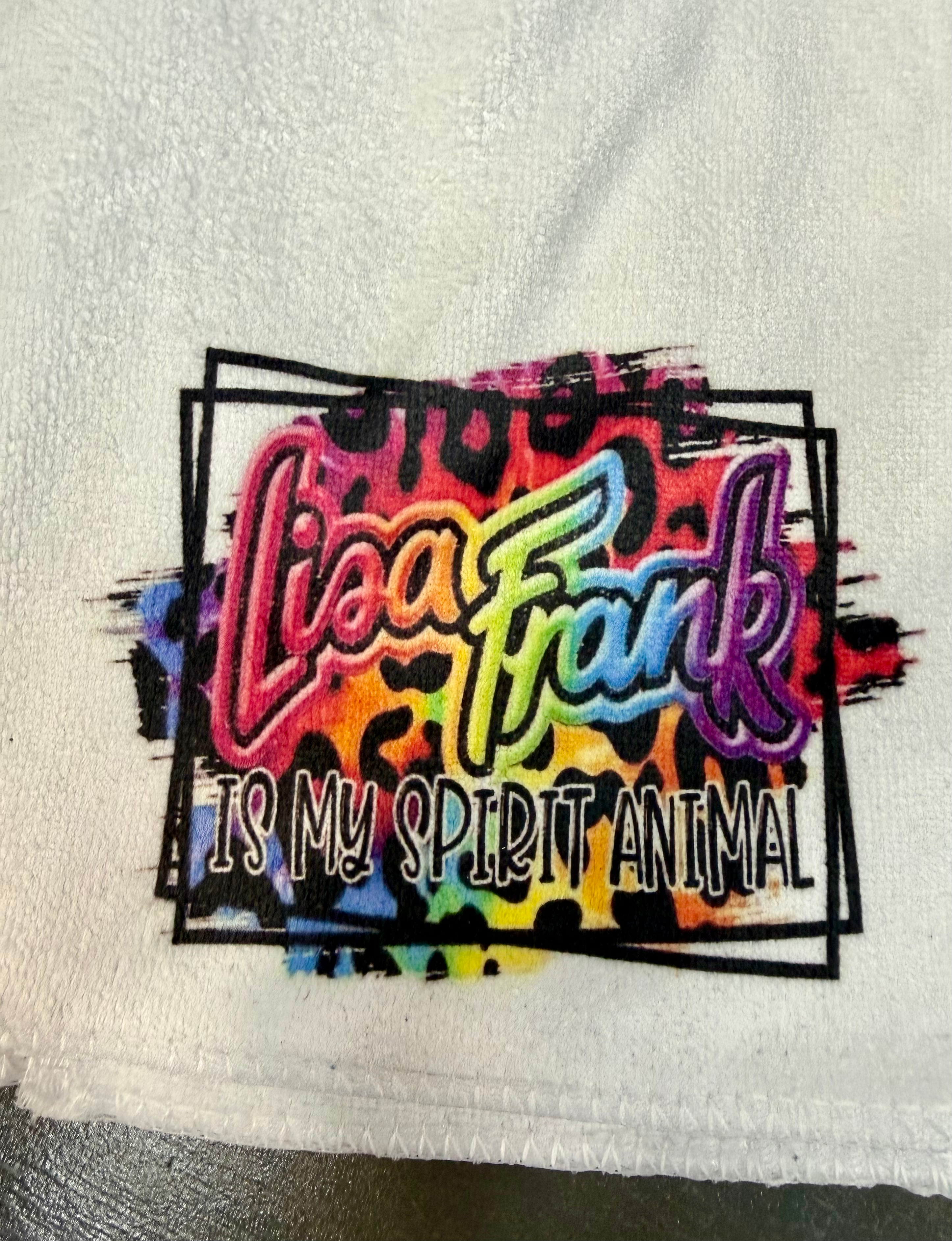 Lisa Frank tea towel