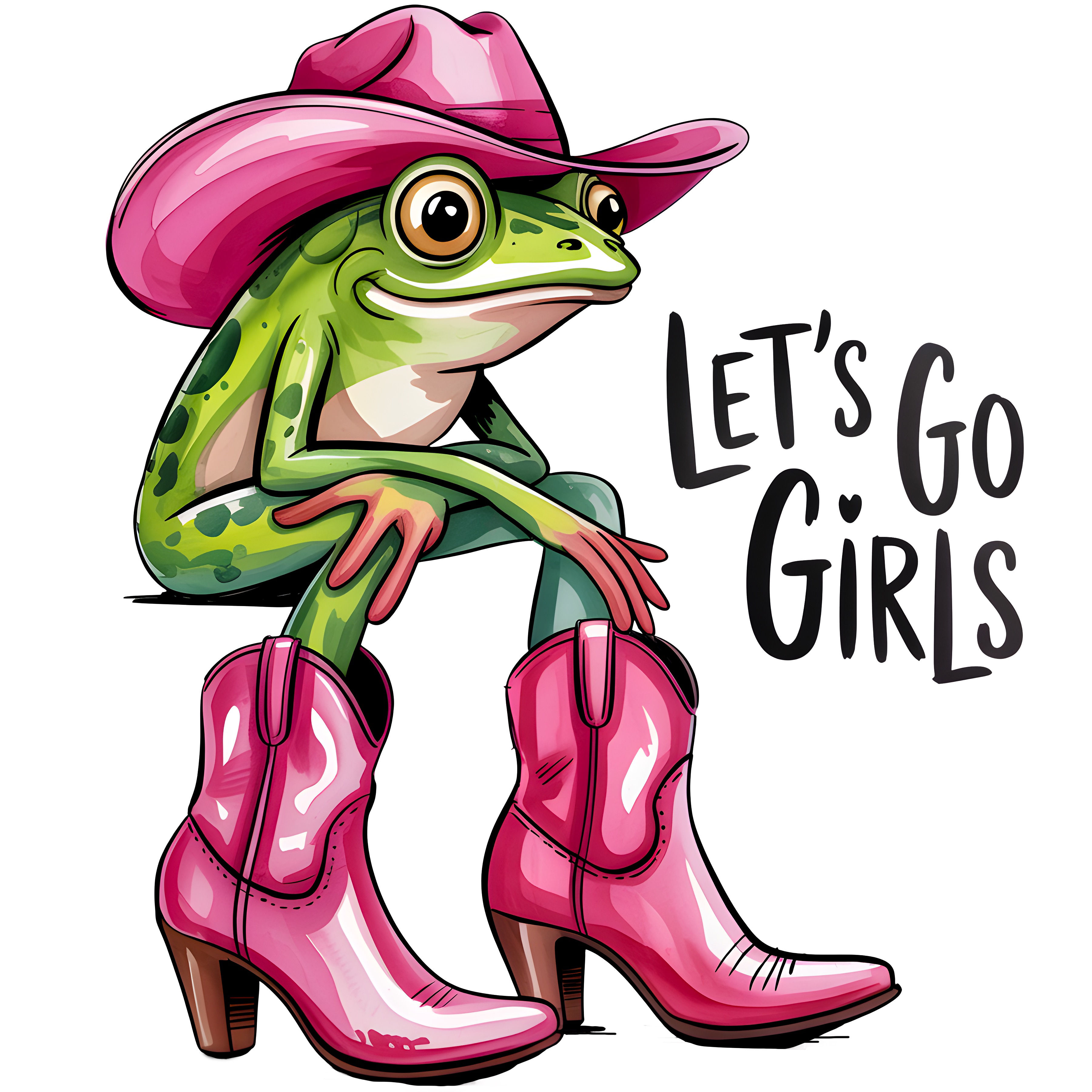 Let's go girls tea towel