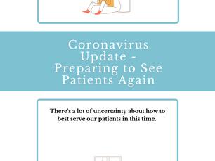 Coronavirus Update - Preparing to See Patients Again
