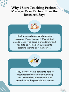 Why I Start Teaching Perineal Massage Way Earlier Than the Research Says