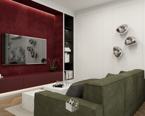 Wnętrze modern classic z kolorem | NEG DESIGN Natalia GrzywaczGN Natalia Grzywacz