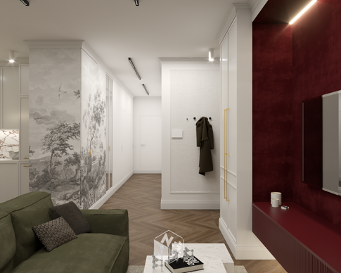 Wnętrze modern classic z kolorem | NEG DESIGN Natalia Grzywacz