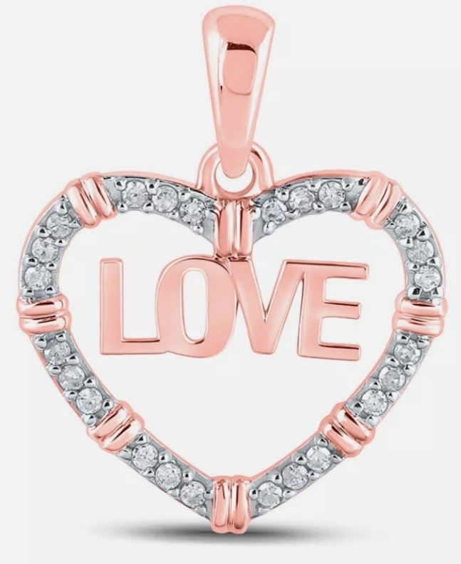 Diamond Heart/Love Symbol Pendant