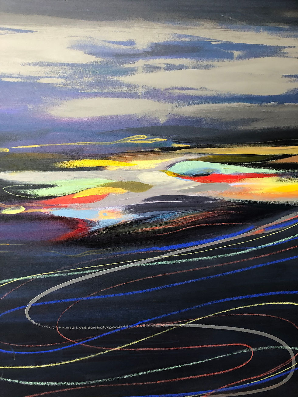 SHIPPING LANES IN THE WORLD /100X80/ cm