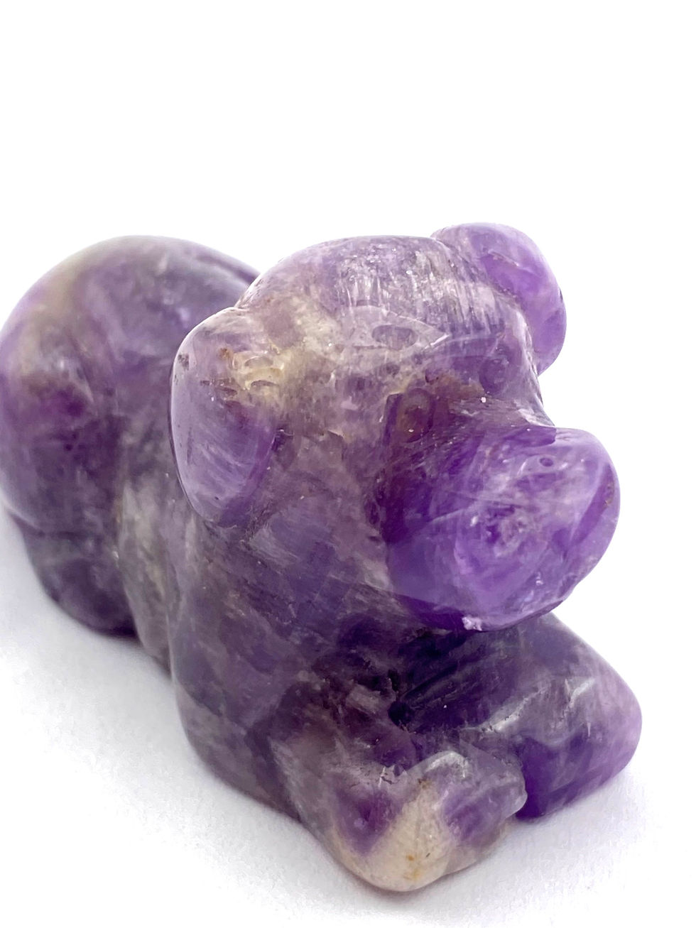 Thumbnail: Hand carved Amethyst dog.