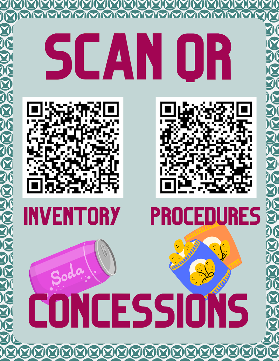 Scan QR to access Concession Inventory or Procedures