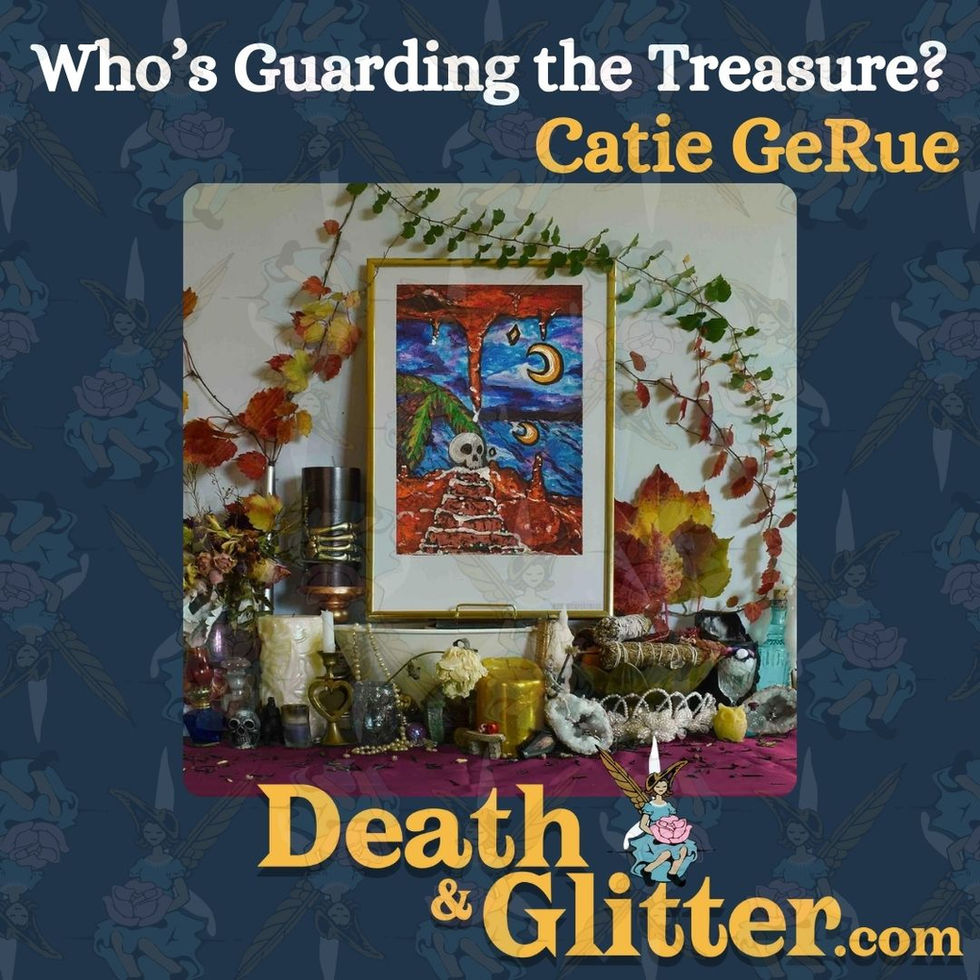 Catie GeRue's Design "Who's Guarding the Treasure?" in a Death & Glitter frame