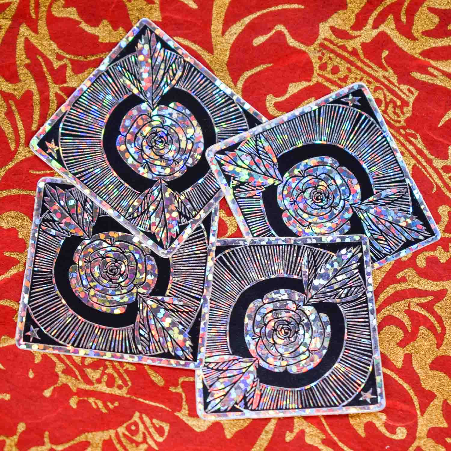 Ring Around the Rosie Glitter Sticker