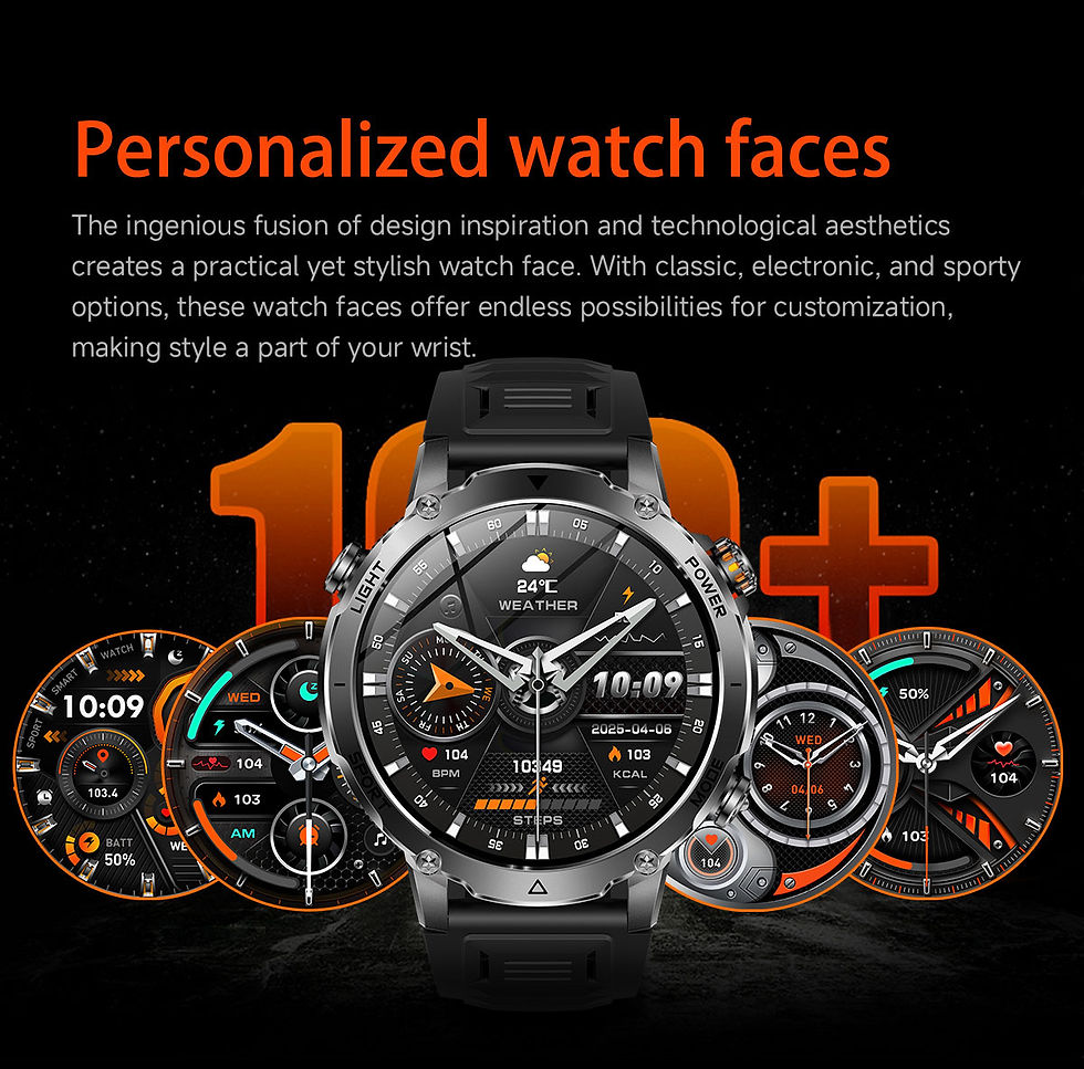 Miniatura: 2026 New Military 1400mAh Battery Smart Watch Men Outdoor Flashlight 10ATM Water
