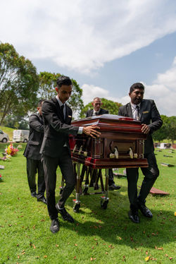 Arrival Of Cortege At Cemetery