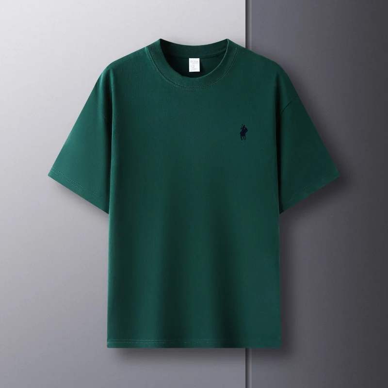 Thumbnail: Camiseta Masculina Algodão 100% – Estilo Luxo, Bordado Exclusivo e Respiravel