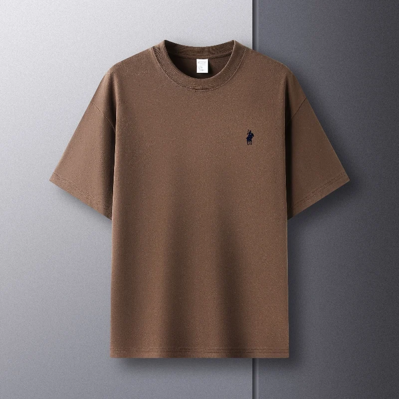 Thumbnail: Camiseta Masculina Algodão 100% – Estilo Luxo, Bordado Exclusivo e Respiravel
