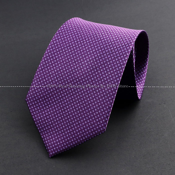 Miniatura: Gravata Masculina Premium em Seda 100% – 8cm Listrada Azul Marinho e Borgonha, E