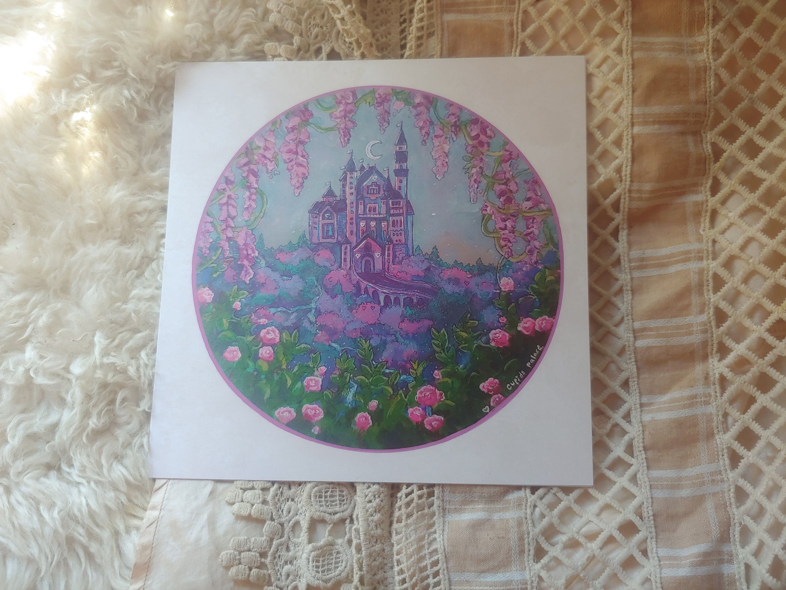Cupids Palace 8x8 Art Print || Dreamy Mythology Inspired Art, Cupids Palace from