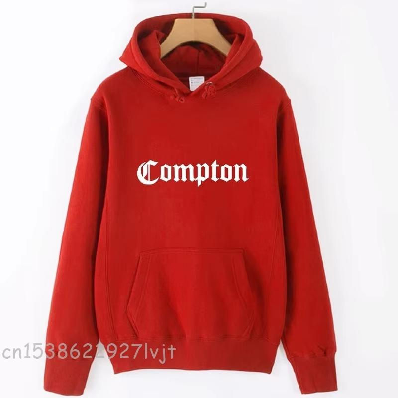 Thumbnail: Girls Woman Hoodies Compton Gothic Font Hip Hop Rap Couple Clothes Autumn Winter