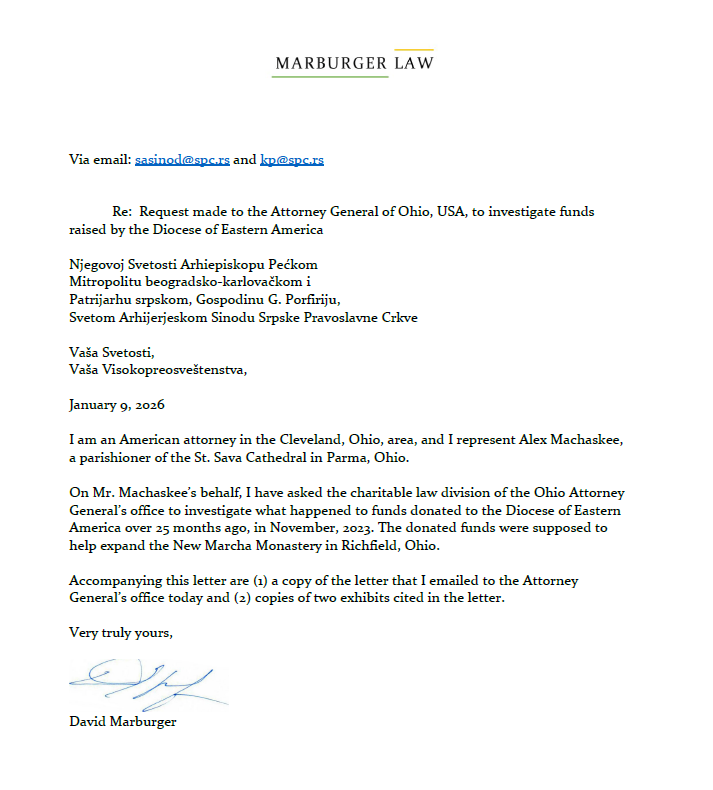 „U ime gospodina Makaskог, zatražio sam od odeljenja za dobrotvorno pravo kancelarije državnog tužioca Ohaja da istraži šta se dogodilo sa sredstvima doniranim... u novembru 2023.“