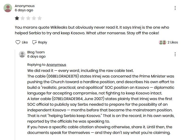 SOURCE DOCUMENTS: THE CABLES, IN FULL