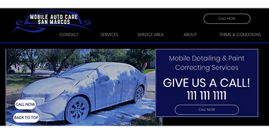 website for mobile auto and car care in san marcos available for purchase