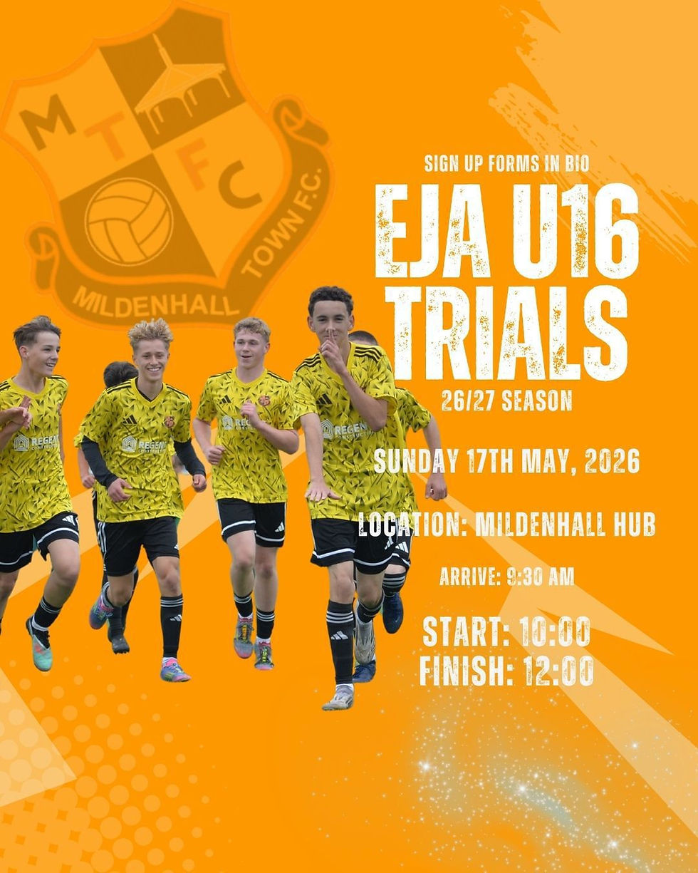 u16 - Mildenhall Town EJA 2026/27 - May Trials