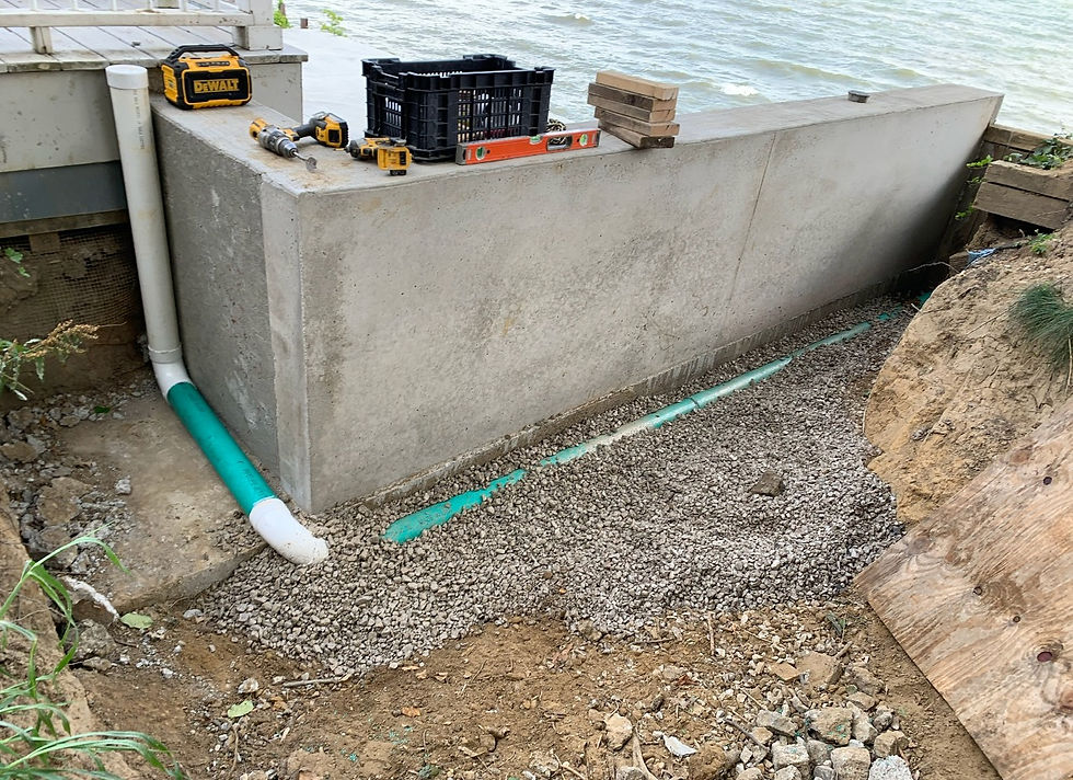 Demex Marine laying underground drain pipes