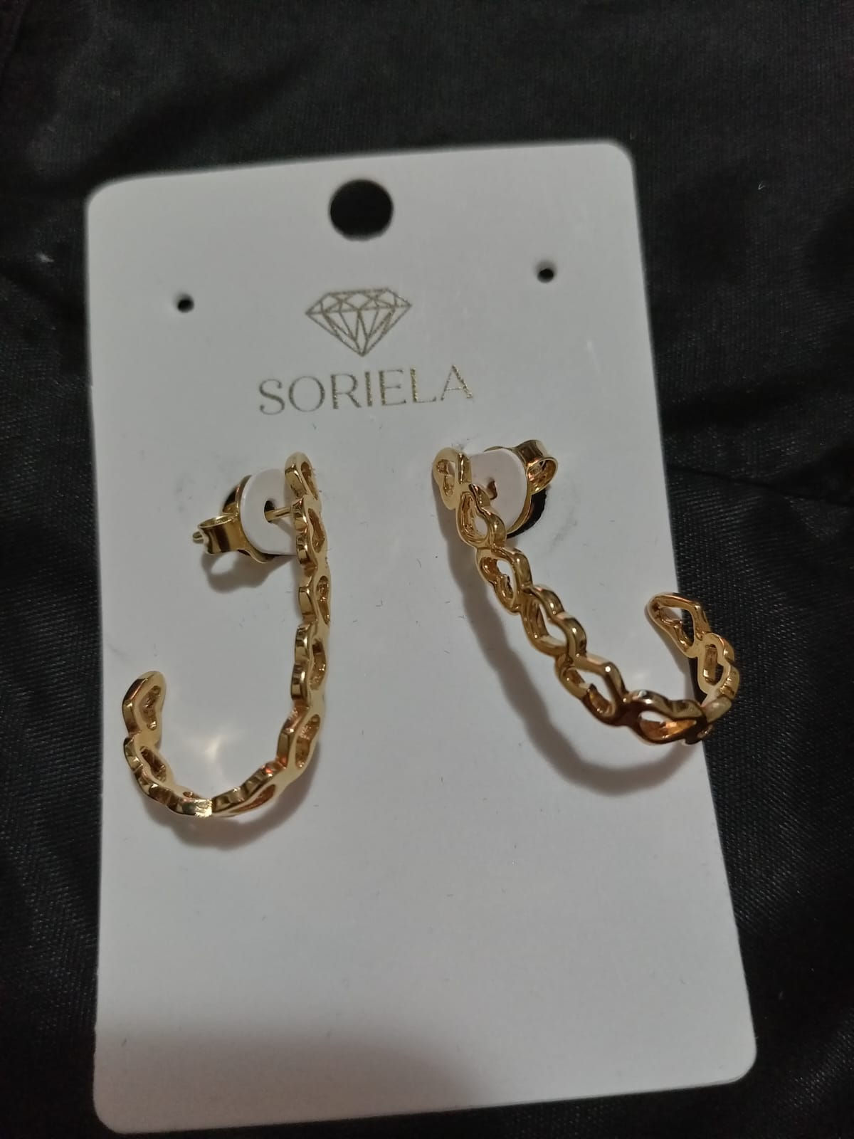 Brinco coração banhado a ouro